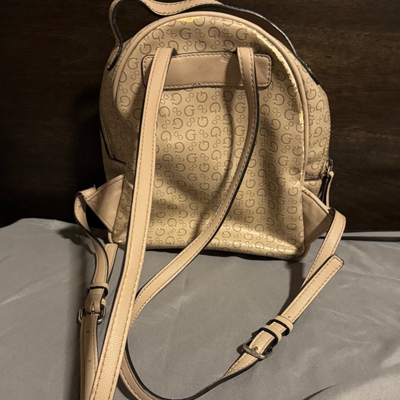 GUESS Beige Logo Backpack - Picture 2 of 3